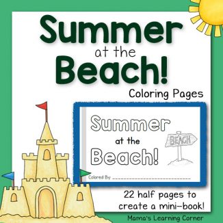 Summer at the Beach Coloring Pages