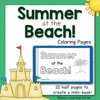 summer coloring pages at the beach mamas learning corner