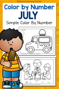Color By Number Worksheets July