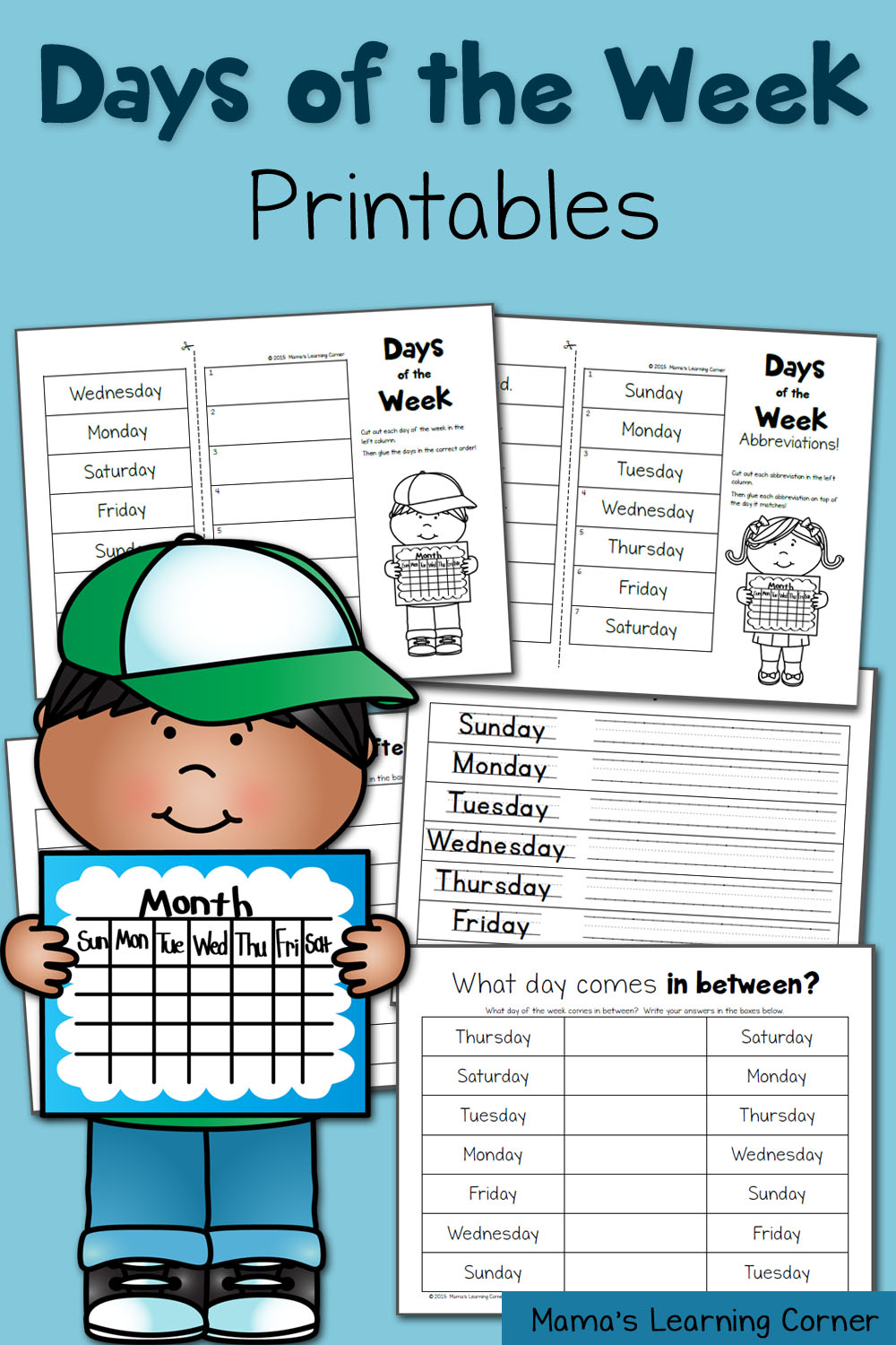 Days of the Week Worksheets - Mamas Learning Corner