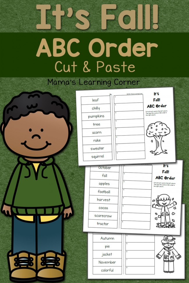 Fall Cut and Paste ABC Order