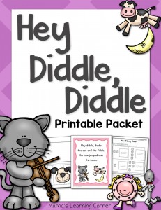 Hey Diddle Diddle Nursery Rhyme Packet