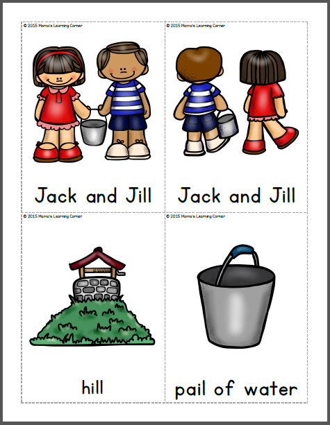 Jack and Jill Nursery Rhyme Packet.