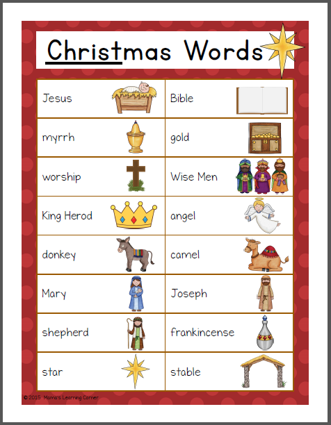 christmas file folder word wall mamas learning corner