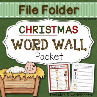 Christmas File Folder Word Wall