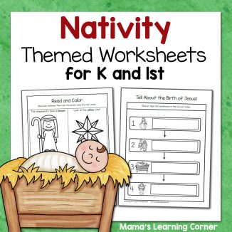 Nativity Worksheets for Kindergarten and 1st