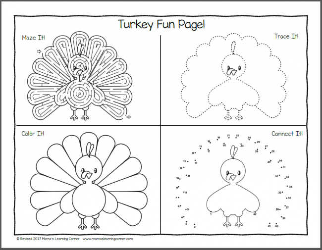 Thanksgiving Worksheets Kindergarten and First Grade - Mamas Learning Corner Thanksgiving Worksheets Kindergarten and First Grade
