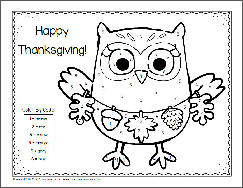 Thanksgiving Worksheets For 1st Graders