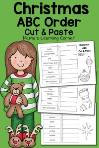 Christmas ABC Order Worksheets: Cut and Paste