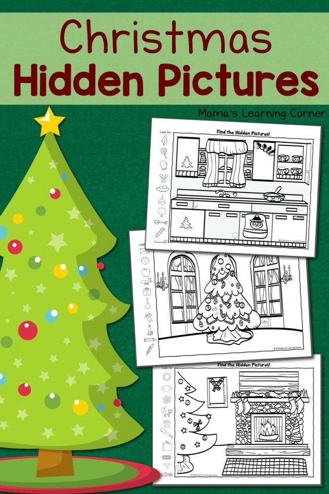 Christmas Hidden Pictures Worksheets Mamas Learning Corner