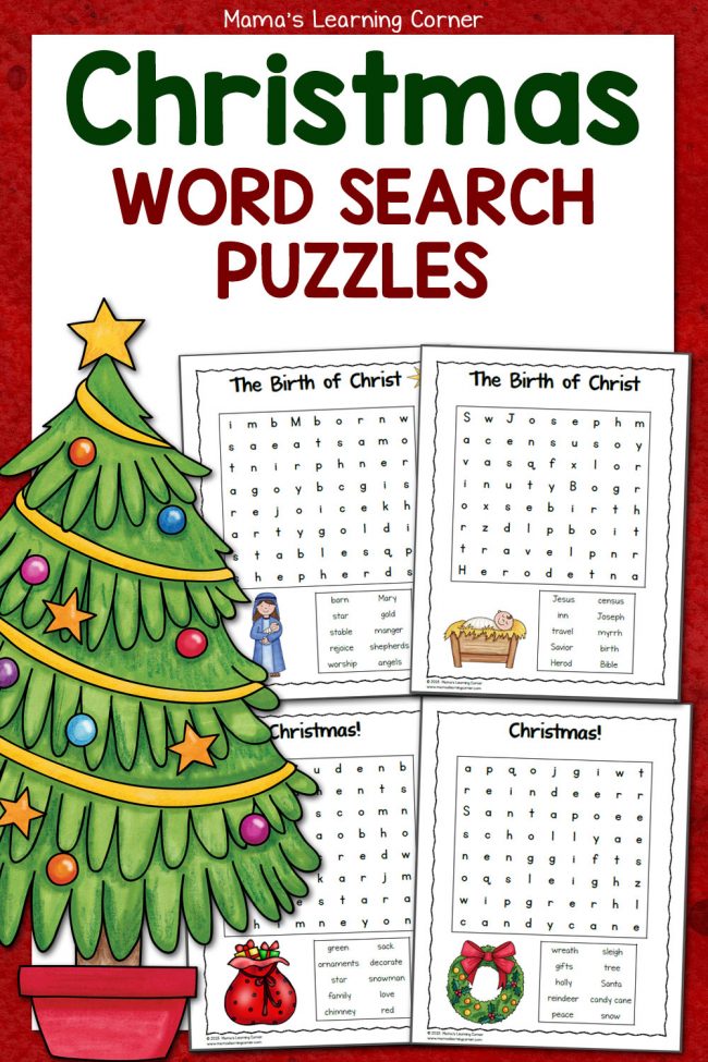Christmas Word Search Puzzles Packet - Mamas Learning Corner Christmas Word Search Puzzles Packet