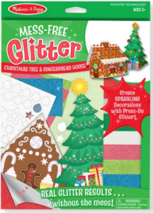Mess Free Glitter Christmas Tree and Gingerbread House