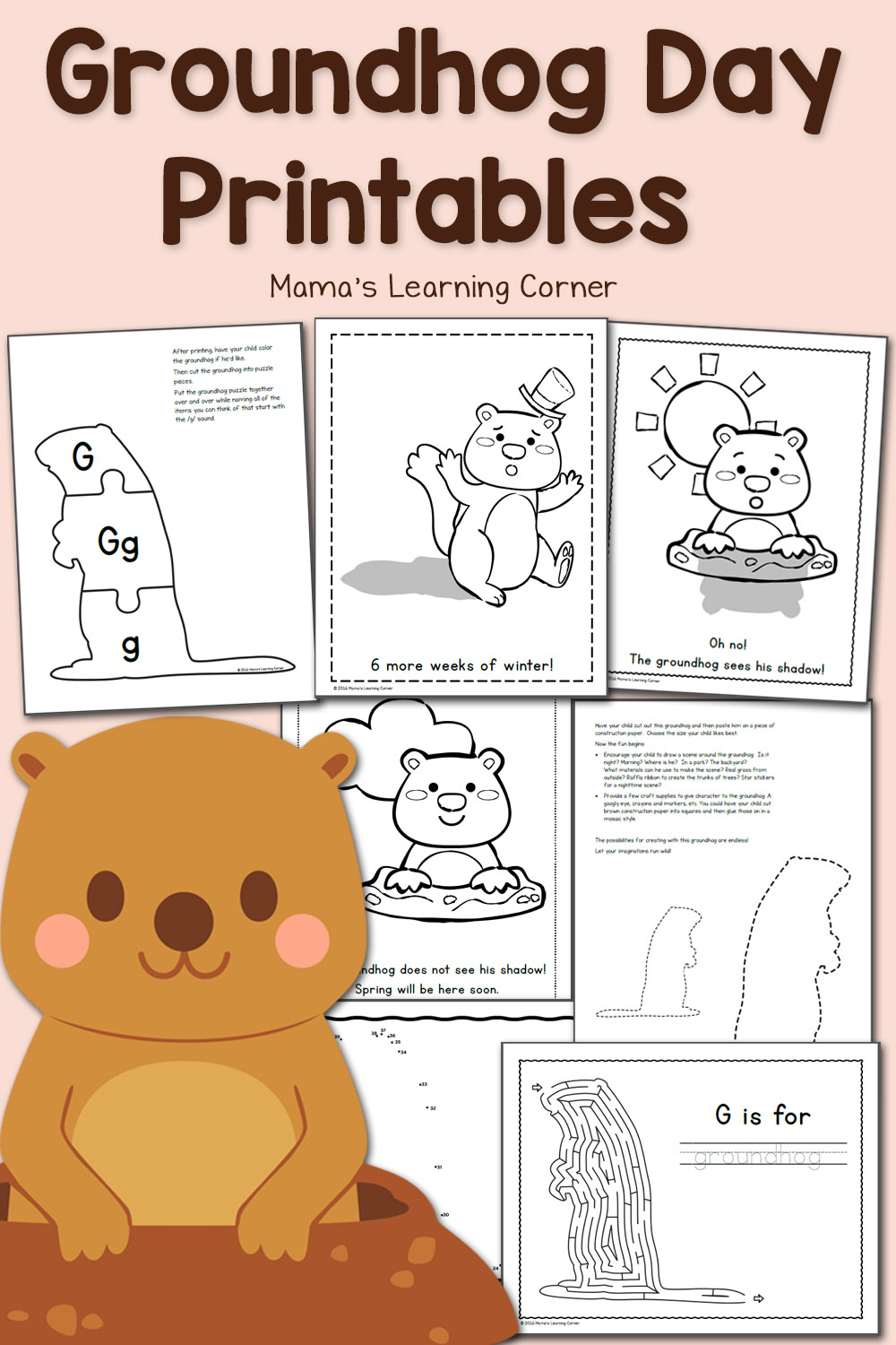 Free Groundhog Day Printables Mamas Learning Corner Free Groundhog Day Printables Mamas Learning Corner