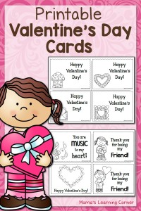 Printable Valentines Day Cards - Color Your Own!