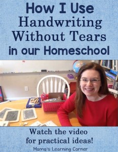 How I Use Handwriting Without Tears in Our Homeschool