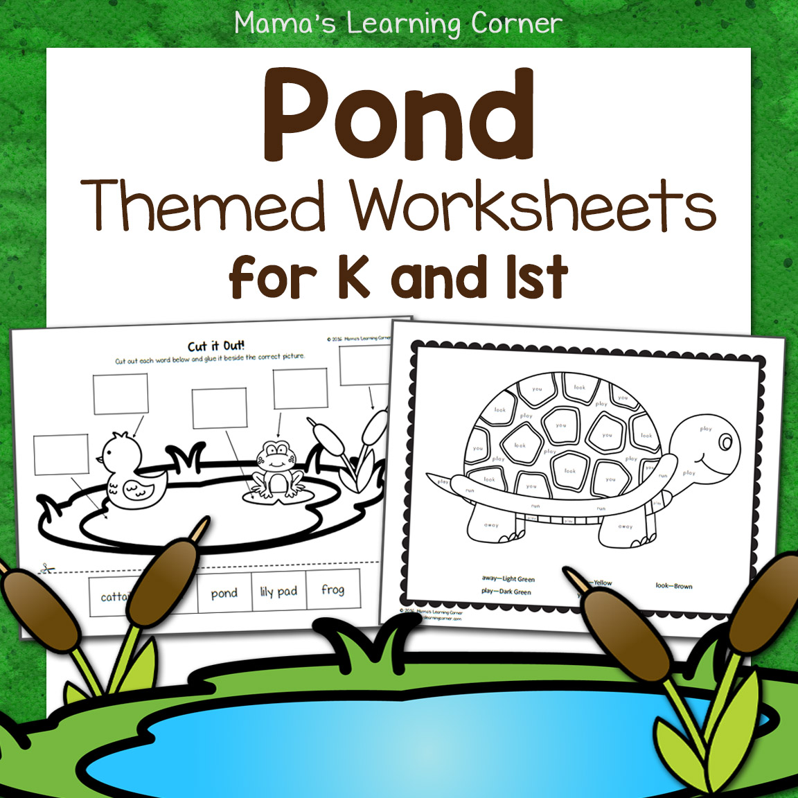 Pond Worksheets for Kindergarten and First Grade