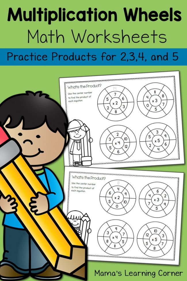 Simple Multiplication Wheels: Math Worksheets