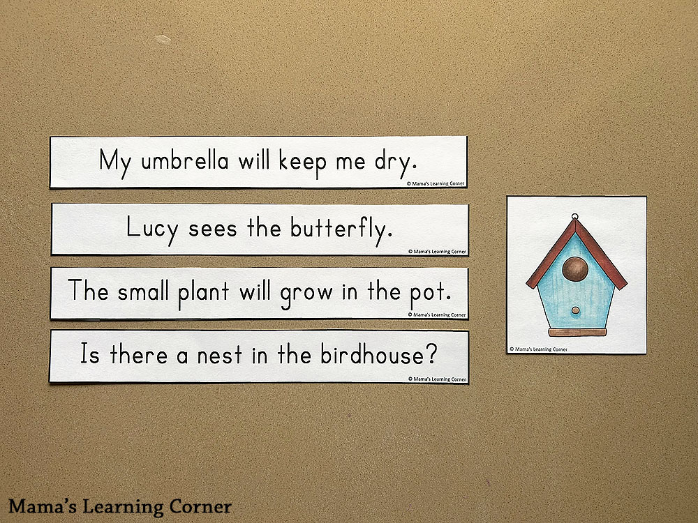 Spring Match Sentence to Picture Reading Activity - Mamas Learning Corner Spring Match Sentence to Picture Reading Activity