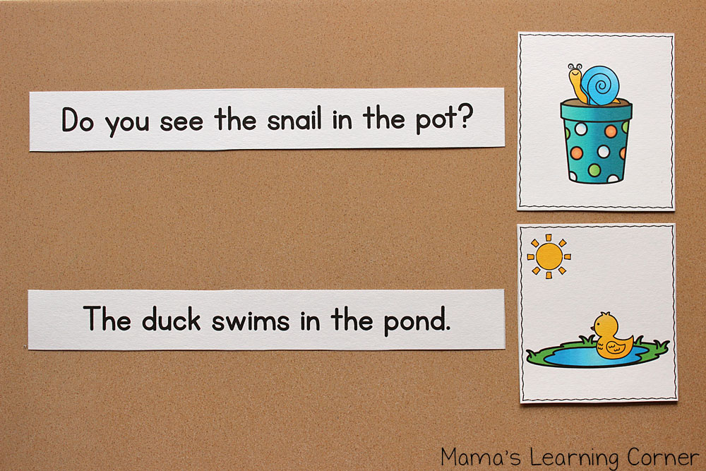 Spring Sentence Picture Match Mamas Learning Corner