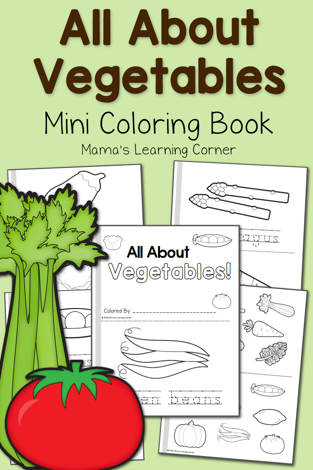 Vegetable Coloring Pages - Mamas Learning Corner