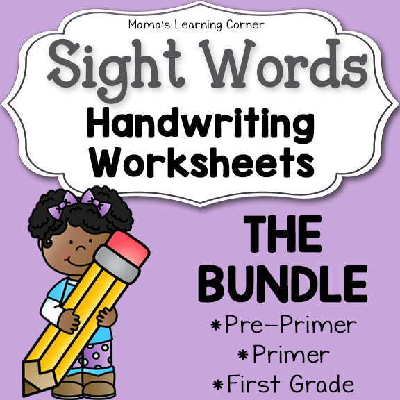 Handwriting Worksheets for Kids: Dolch Words Bundle