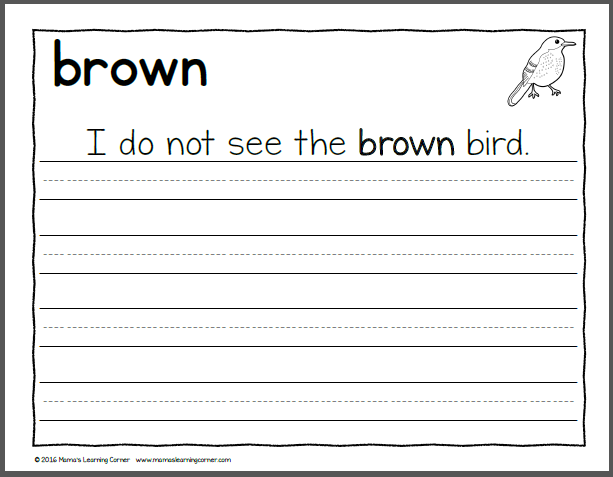 Handwriting Worksheets for Kids: Primer Sentences