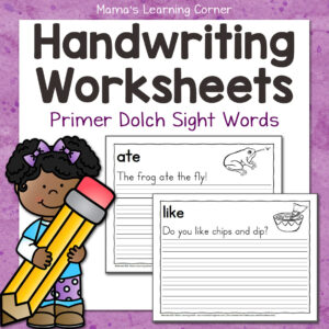 primer handwriting worksheets