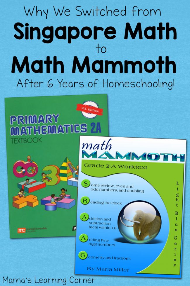 Why We Switched from Singapore Math to Math Mammoth after 6 Years of Homeschooling