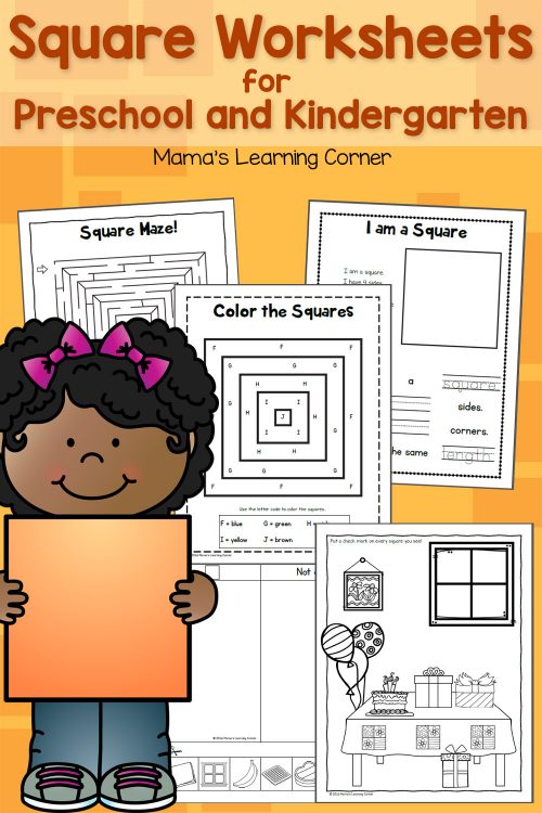 Square Worksheets for Preschool and Kindergarten - Mamas Learning Corner