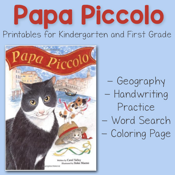 Papa Piccolo Printables for Kindergarten and First Grade