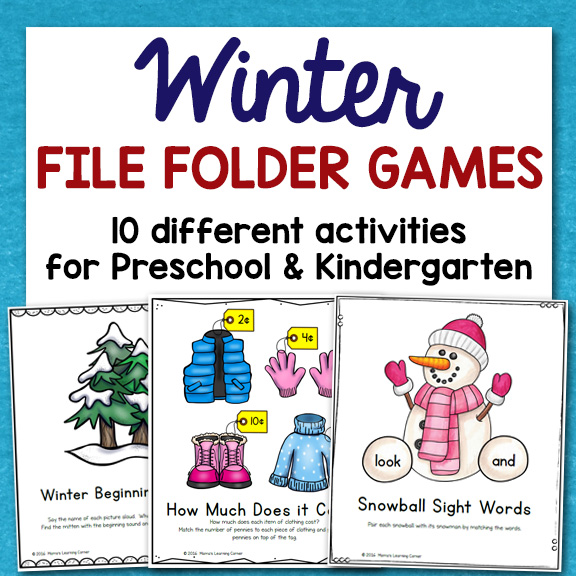 Printable File Folder Games