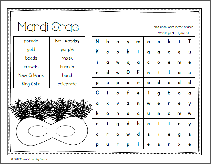February Word Search Packet