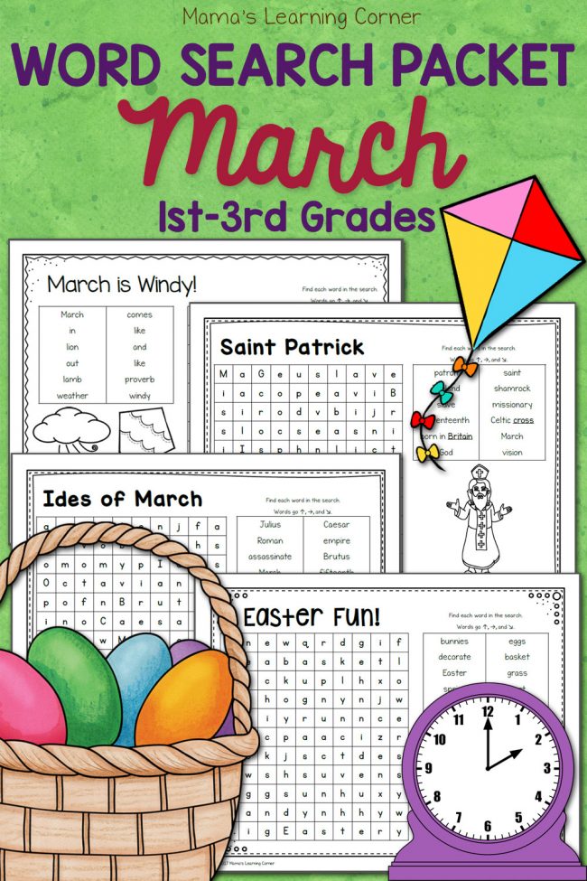March Word Search Packet