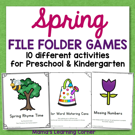 Spring File Folder Games Mamas Learning Corner
