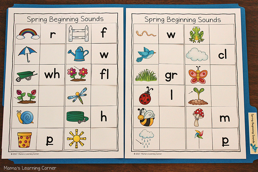 Spring File Folder Games