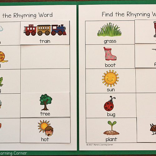 spring file folder games