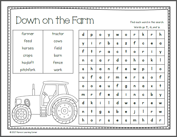 April Word Search Packet