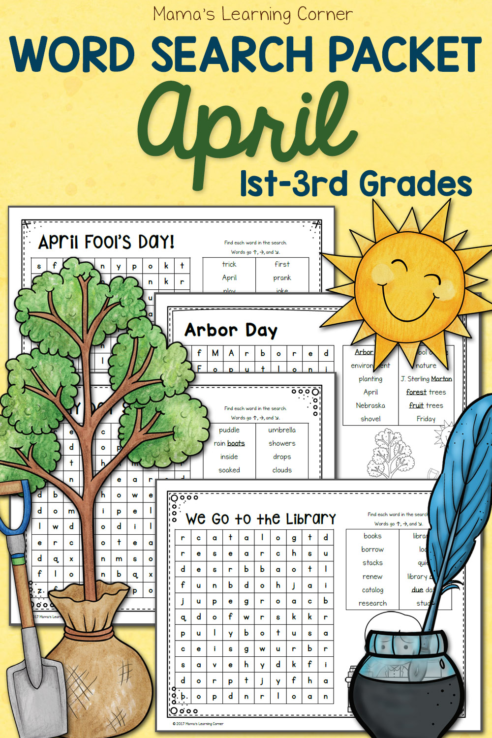 April Word Search packet