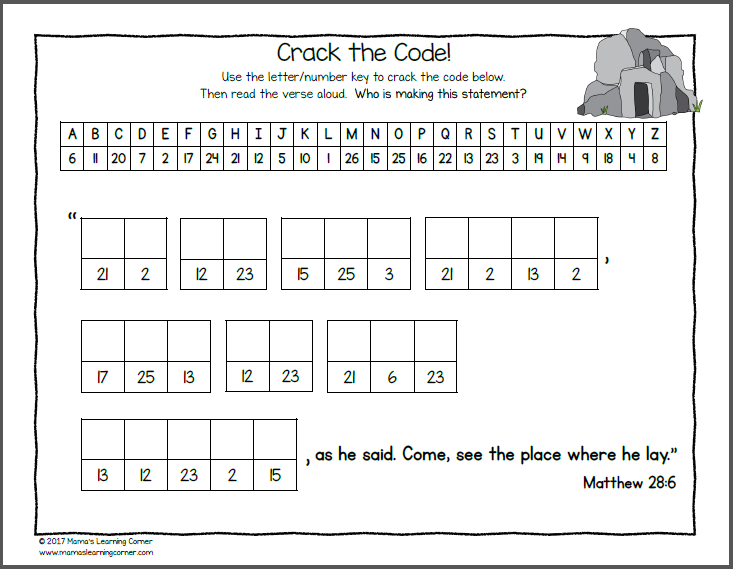 Christian Easter Worksheets for Kindergarten and First Grade - Mamas