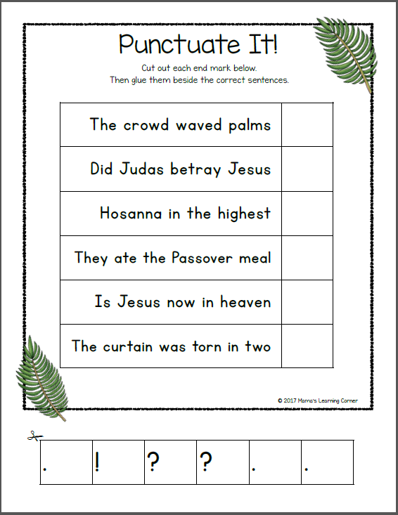 Christian Easter Worksheets for Kindergarten and First Grade - Mamas