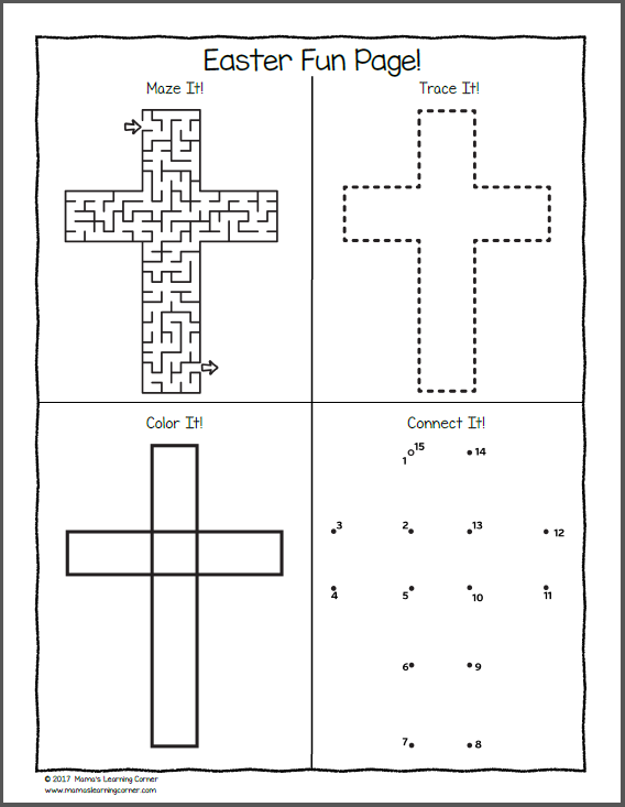 Christian Easter Worksheets for Kindergarten and First Grade - Mamas