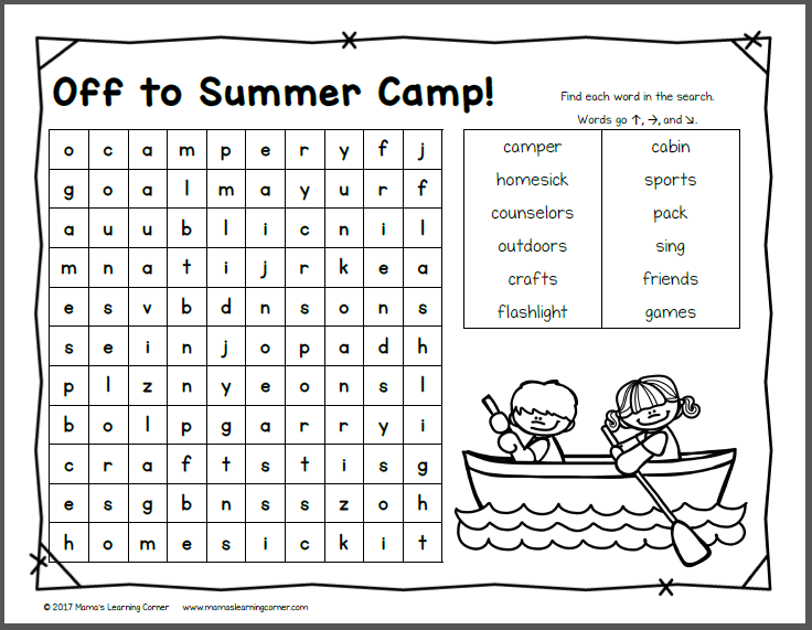 June Word Search Packet - Mamas Learning Corner