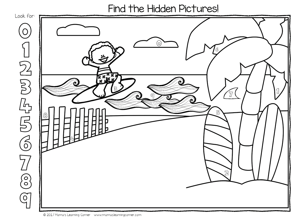 Summer Hidden Pictures - Mamas Learning Corner