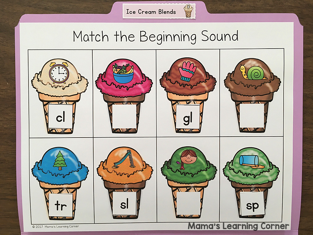 FREE Ice Cream Alphabet Match-up File Folder Game {Free Instant