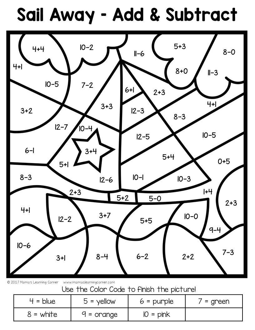 free printable summer math activities for kindergarten