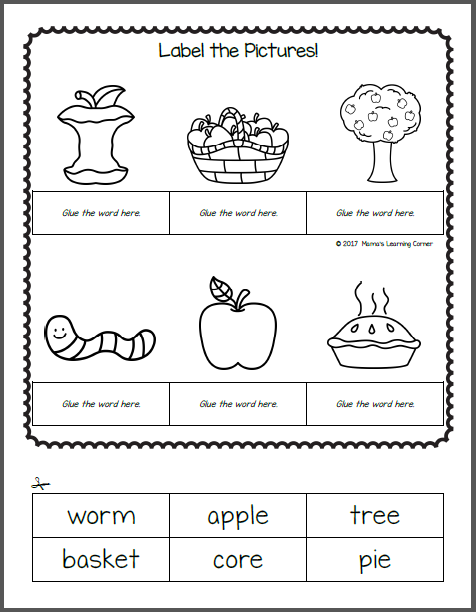 Apple Worksheets - Mamas Learning Corner