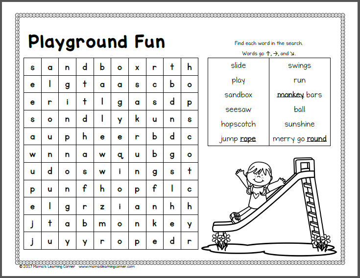 August Word Searches.