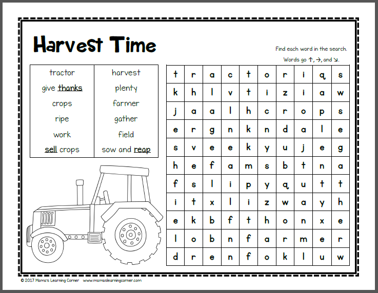 October Word Searches