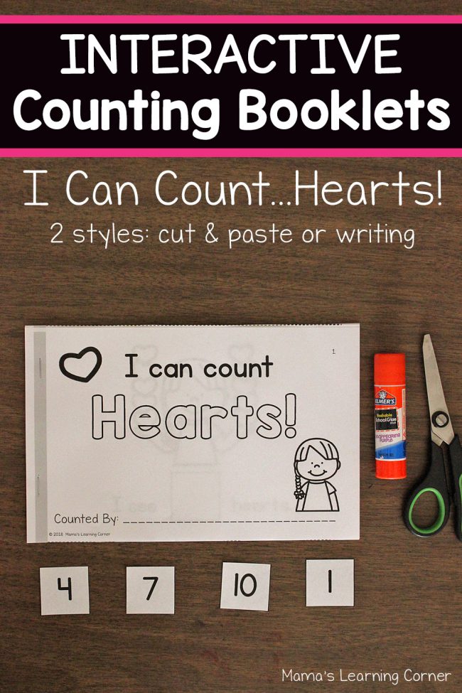 I Can Count Hearts Interactive Counting Booklets - Mamas Learning Corner I Can Count Hearts Interactive Counting Booklets