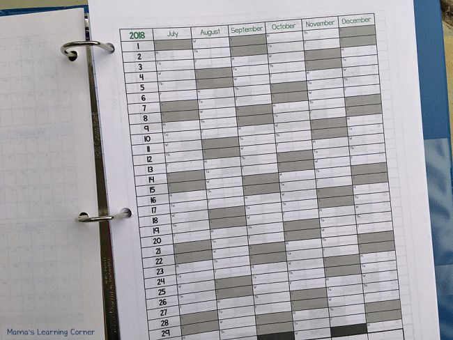 Simple Homeschool Attendance Record 2018-2019 - Mamas Learning Corner